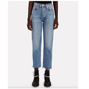 Re/Done High-Rise Stove Pipe Jeans